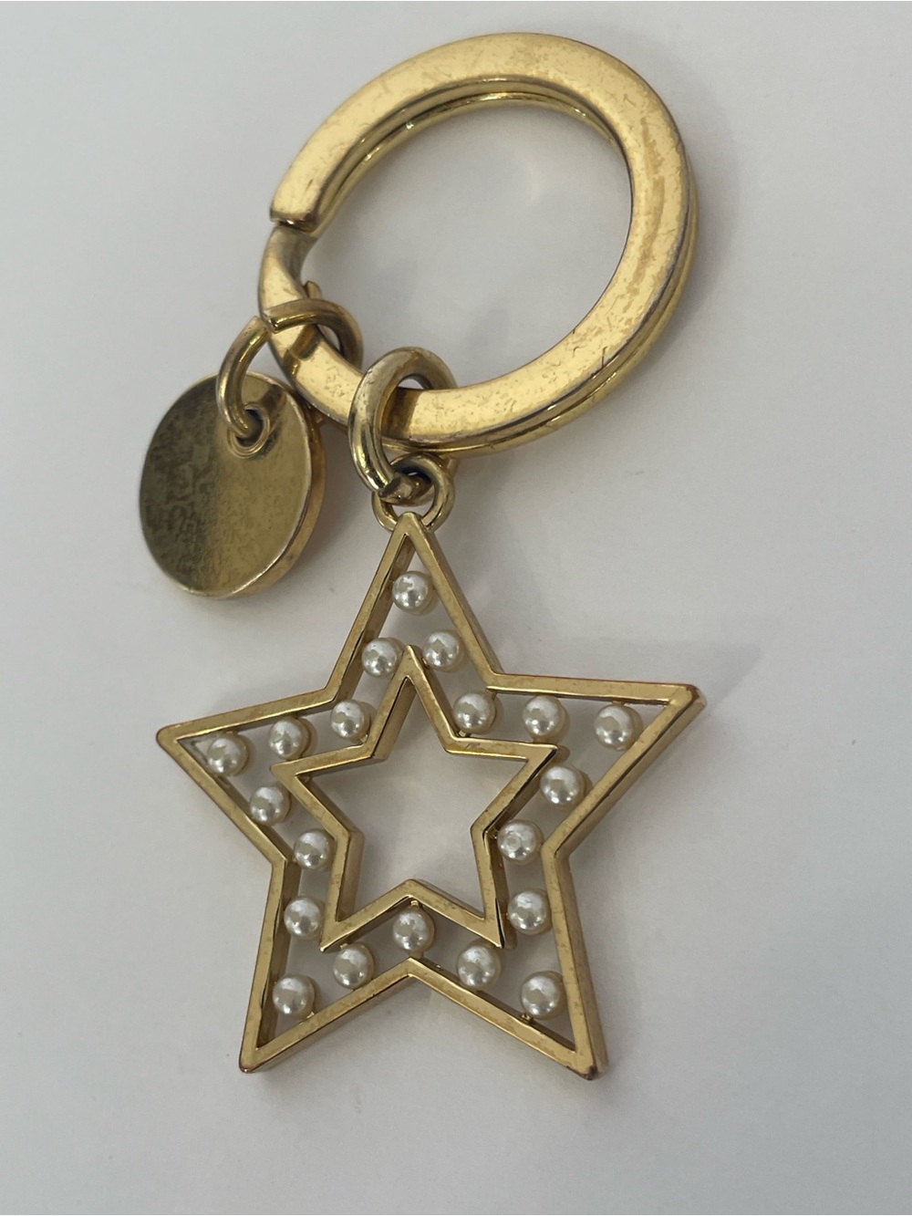 Coach Celestial Pearl Star & Moon Key Chain | Bag Charm - Picture 5 of 6